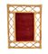 Miroir Mural Mid-Century Rectangulaire en Bambou et Rotin, Italie, 1960s 11