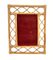 Specchio da parete rettangolare Mid-Century in bambù e vimini, Italia, anni '60, Immagine 11