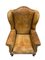 Vintage Leather Wingback Chair 8