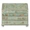 Gustavian Swedish Green Dry Scraped Secretary, 1800s, Image 1