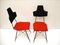 Italian Black & Red Dining Chairs, Set of 4, Image 3