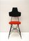 Italian Black & Red Dining Chairs, Set of 4, Image 4