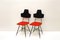 Italian Black & Red Dining Chairs, Set of 4, Image 2