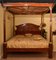 20th Century Mahogany Super King 4-Poster Bed with Silk Canopy, 1980s 19