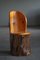 Silla Primitive Stump sueca moderna tallada a mano de pino, años 60, Imagen 7