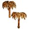 Palm Tree Wandlampen von Maison Jansen, Frankreich, 1970er, 2er Set 1