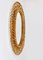 Large Mid-Century Oval Rattan and Bamboo Sunburst Wall Mirror by Franco Albini, 1950s, Image 7