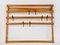 Mid-Century Coat Rack in Beech with 8 Brass Hooks attributed to Carl Auböck, 1950s 6