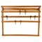 Mid-Century Coat Rack in Beech with 8 Brass Hooks attributed to Carl Auböck, 1950s 1