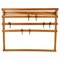 Mid-Century Coat Rack in Beech with 8 Brass Hooks attributed to Carl Auböck, 1950s, Image 1