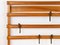 Mid-Century Coat Rack in Beech with 8 Brass Hooks attributed to Carl Auböck, 1950s 3