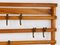 Mid-Century Coat Rack in Beech with 8 Brass Hooks attributed to Carl Auböck, 1950s 4