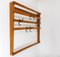 Mid-Century Coat Rack in Beech with 8 Brass Hooks attributed to Carl Auböck, 1950s 11