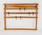 Mid-Century Coat Rack in Beech with 8 Brass Hooks attributed to Carl Auböck, 1950s 2