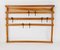 Mid-Century Garderobe aus Buche mit 8 Messinghaken zugeschrieben Carl Auböck, 1950er 2