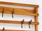 Mid-Century Coat Rack in Beech with 8 Brass Hooks attributed to Carl Auböck, 1950s 7