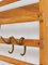 Mid-Century Coat Rack in Beech with 8 Brass Hooks attributed to Carl Auböck, 1950s 19