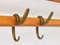 Mid-Century Coat Rack in Beech with 8 Brass Hooks attributed to Carl Auböck, 1950s, Image 15