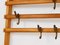 Mid-Century Coat Rack in Beech with 8 Brass Hooks attributed to Carl Auböck, 1950s 8