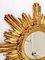 Specchio da parete Hollywood Regency Soleil dorato, Francia, anni '50, Immagine 10