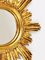 French Hollywood Regency Soleil Gilt Sunburst Wall Mirror, 1950s 9