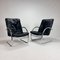 Postmodern Leather Lounge Chairs, 1980s, Set of 2 1