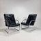 Postmodern Leather Lounge Chairs, 1980s, Set of 2 5
