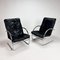 Postmodern Leather Lounge Chairs, 1980s, Set of 2 7