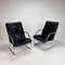 Postmodern Leather Lounge Chairs, 1980s, Set of 2 6
