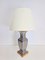 Lámparas de mesa Mid-Century de latón estaño, años 50. Juego de 2, Imagen 1