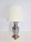 Mid-Century Table Lamps in Pewter Brass, 1950s, Set of 2 1