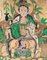 Artista chino, inmortal He Xiangu, siglo XIX, óleo sobre lienzo, enmarcado, Imagen 4