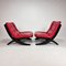 Chaises Ciseaux Vintage Noires et Rouges, 1980s, Set de 2 6