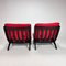 Vintage Black & Red Scissor Chairs, 1980s, Set of 2 3
