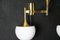 Mid-Century Modern Sconces in Brass & White Glass by Sciolari for Stilnovo, 1960s, Set of 2, Image 11