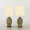 Patinated Bronze Table Lamps with Silk Lampshades attributed to William Billy Haines, 1960s, Set of 2, Image 1