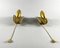 Vintage Wall Lamps in Gilt Brass, Italy, Set of 2 3