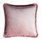 Major Collection Cushion in Pink Velvet with Fringes from Lo Decor 1