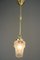 Lampes à Suspension avec Abat-Jour en Verre Taillé, Vienna, 1920s, Set de 4 10