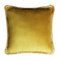 Major Collection Cushion in Mustard Velvet with Fringes from Lo Decor 2