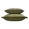 Major Collection Cushion in Green Velvet with Fringes from Lo Decor 1