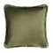 Major Collection Cushion in Green Velvet with Fringes from Lo Decor 2