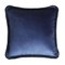 Major Collection Cushion in Blue Velvet with Fringes from Lo Decor 2