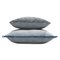 Coussin Major Collection en Velours Bleu Sarcelle avec Franges de Lo Decor 2