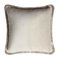 Major Collection Cushion in Beige Velvet with Fringes from Lo Decor 2