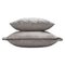 Major Collection Cushion in Grey Velvet with Fringes from Lo Decor 1
