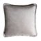 Major Collection Cushion in Grey Velvet with Fringes from Lo Decor 2