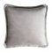 Major Collection Cushion in Grey Velvet with Fringes from Lo Decor, Image 2