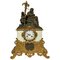 Bronze & Marble Clock Representing a Virgin, a Child and Saint John the Baptist, 1900s 1