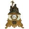 Bronze & Marble Clock Representing a Virgin, a Child and Saint John the Baptist, 1900s, Image 1